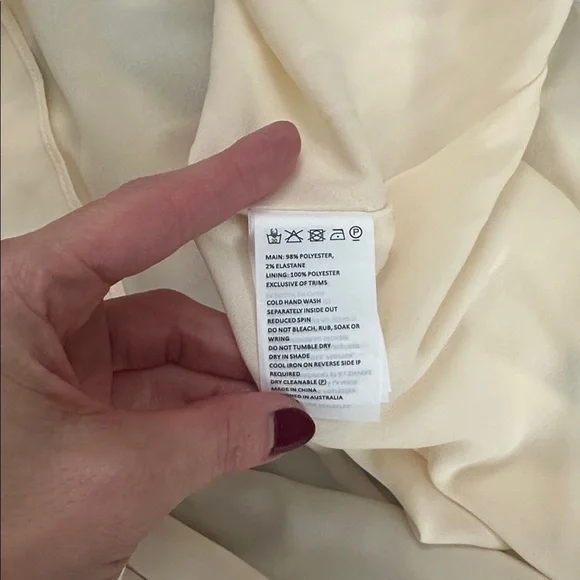 Bardot Citron black ivory halter midi dress back zip satin 4 s small - Picture 11 of 11